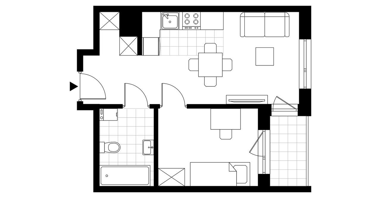 Piasta Towers| mieszkanie 2-pok.| 86A_36 kredyt 2% - Pełny obrazek: 3/8
