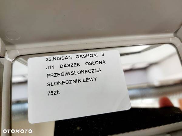 NISSAN QASHQAI II J11 DASZEK OSŁONA PRZECIWSŁONECZNA SŁONECZNIK LEWY - 3