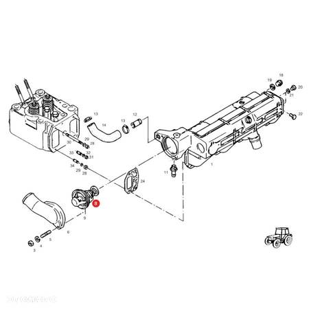 Termostat wody Fendt G199204010020 Zamiennik - 4