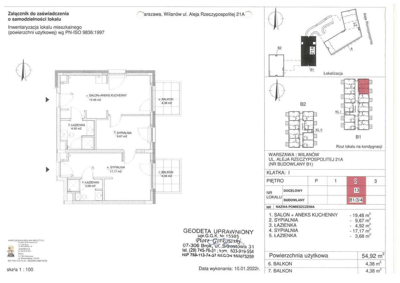 3-pokojowe mieszkanie 54m2 + 2 balkony - Pełny obrazek: 2/7