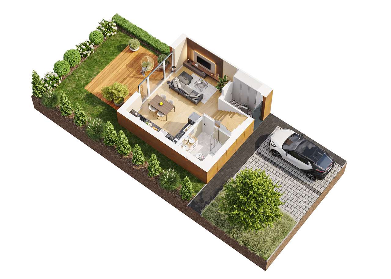 Bliźniak z ogrodem | #Osada Forestia Zawada | 73,45 m² | 4 pokoje - Pełny obrazek: 5/11