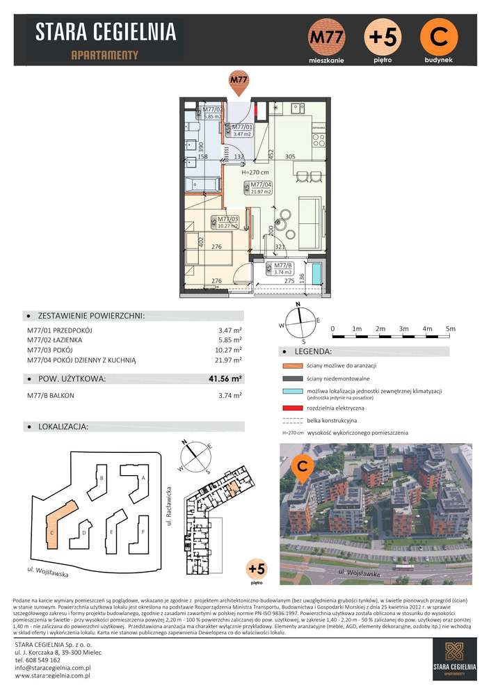 Stara Cegielnia Mielec | mieszkanie 2-pok. | C_M77 - Pełny obrazek: 2/9
