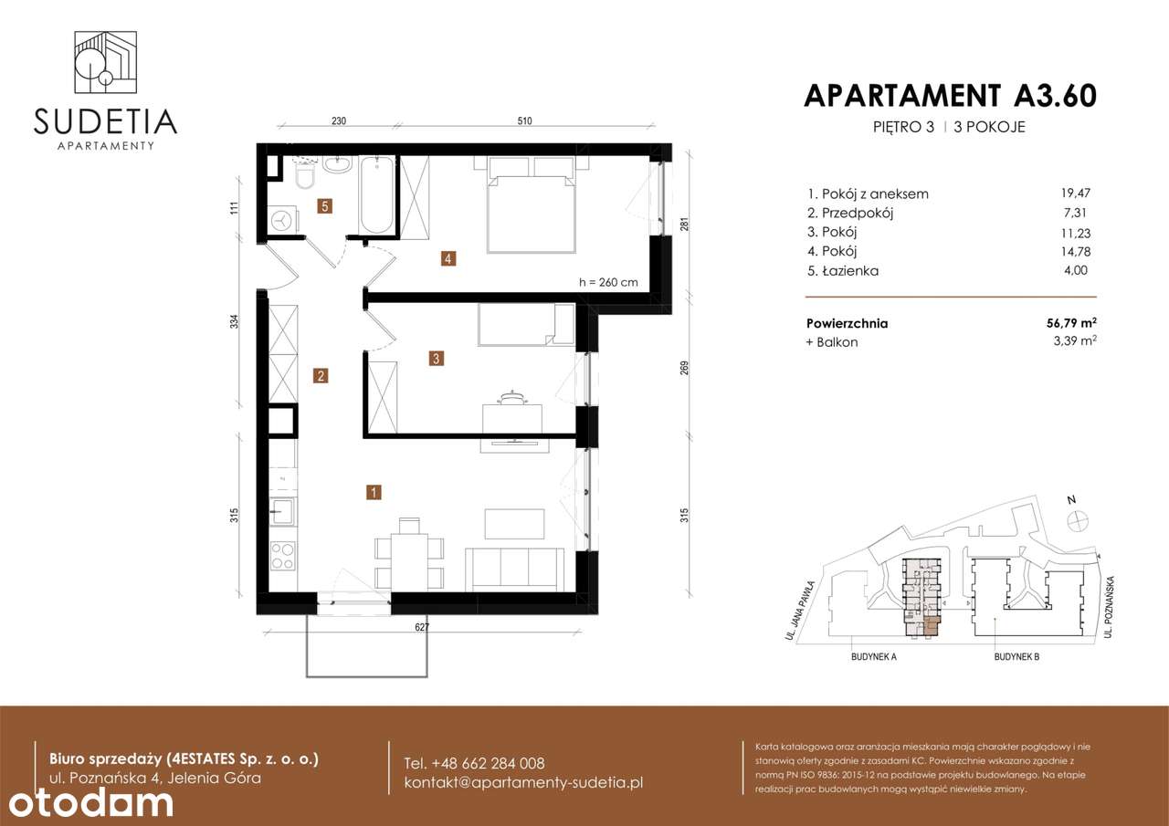 Apartamenty Sudetia | mieszkanie 3-pok. | A3.60 - Pełny obrazek: 2/8