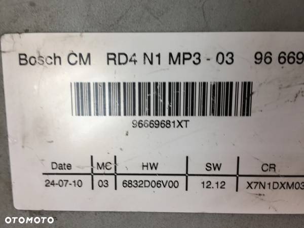 RADIO CD ORYGINALNE CITROEN BERLINGO III PARTNER III 9666968177 - 11