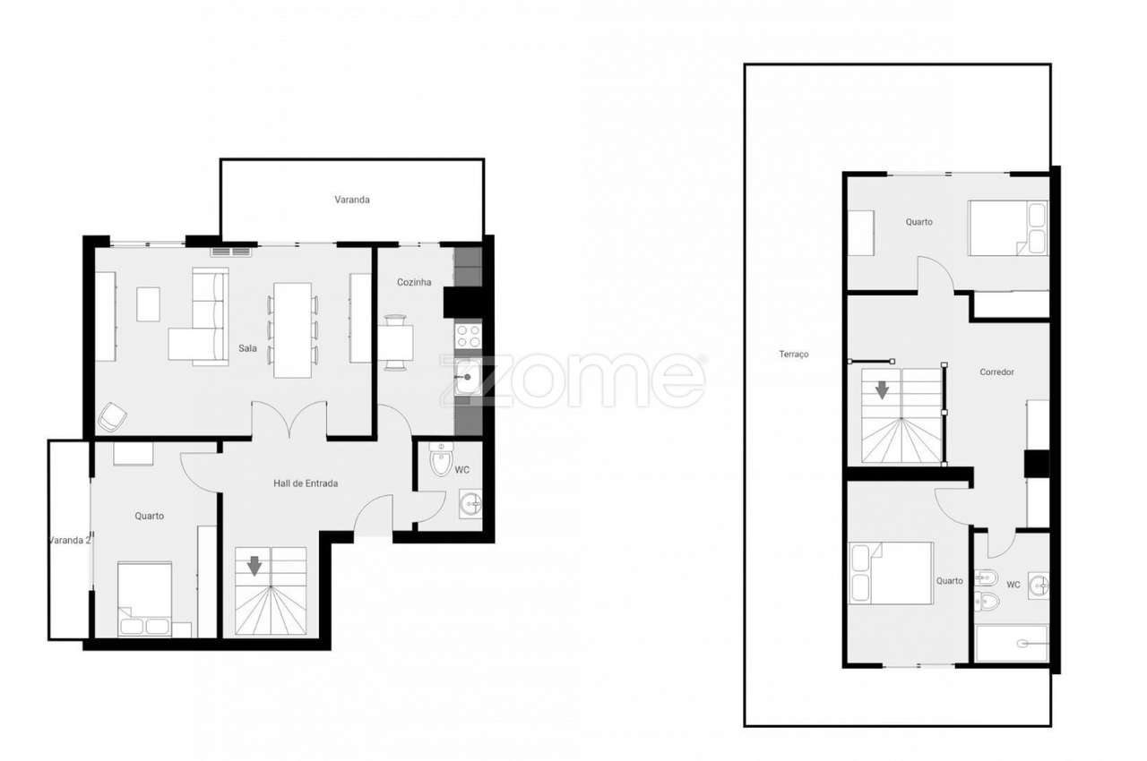 Duplex T3 com Terraço e Vista Mar em Gaia-40