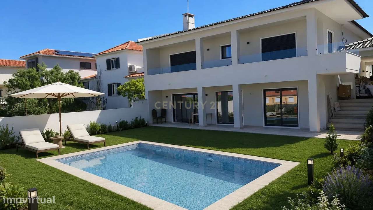 Moradia T5 com piscina, jardim, vista mar e Serra de Sintra | Murches,-40