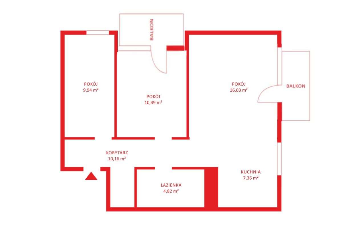 Mieszkanie w Fordonie obok lasu 3 pokoje 2 balkony-3