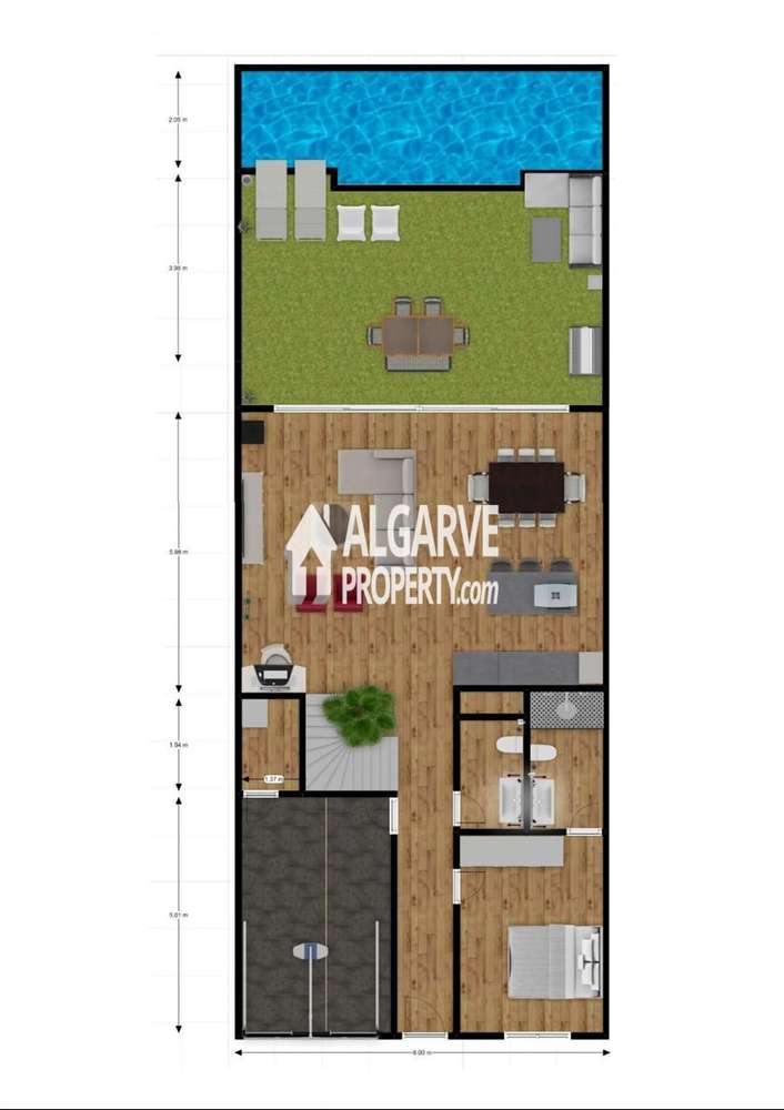 Terreno Urbano com Garagem e Piscina no Centro de Faro - Grande imagem: 4/13