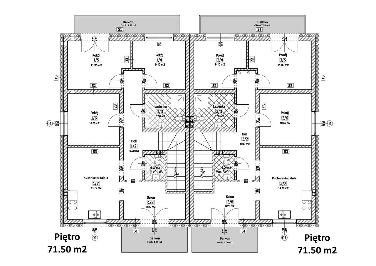 Mieszkanie 71.5 m² z Ogródkiem w Mielcu - Smoczka, ul. Spiralewicza - Pełny obrazek: 5/7