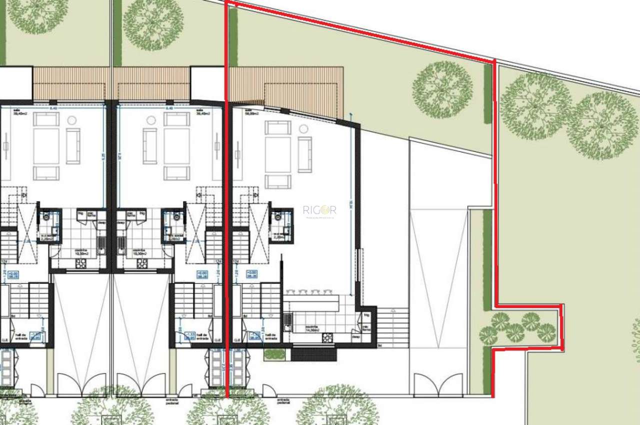 Moradia T3 de 3 frentes e jardim em construção em Águas Santas-13
