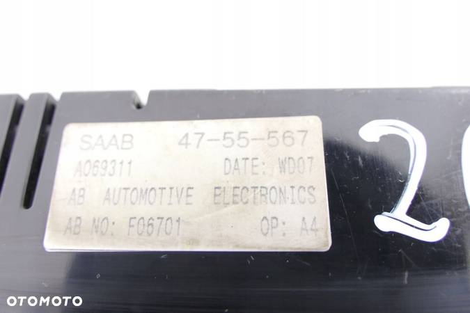 Panel Klimatyzacji SAAB 93 47-55-567 A069311 - 7