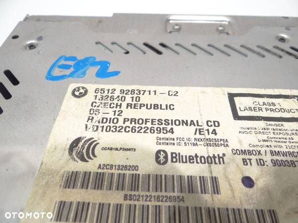 RADIO CD PROFESSIONAL BLUETOOTH BMW E81 E82 9283711 - 4