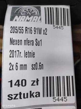 205/55r16 nexen 2017 opony letnie 6mm 5445 - 7