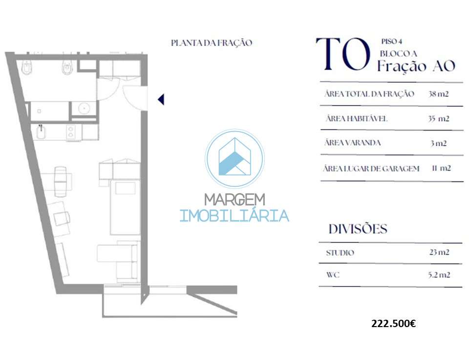 Estúdios c/varanda e garagem a 5 min da Faculdade Medicina do Porto - Grande imagem: 4/18