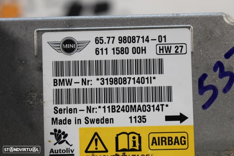 Centralina De Airbags Mini Mini (R56)  9808714 01 / 611158000H / 98087 - 3