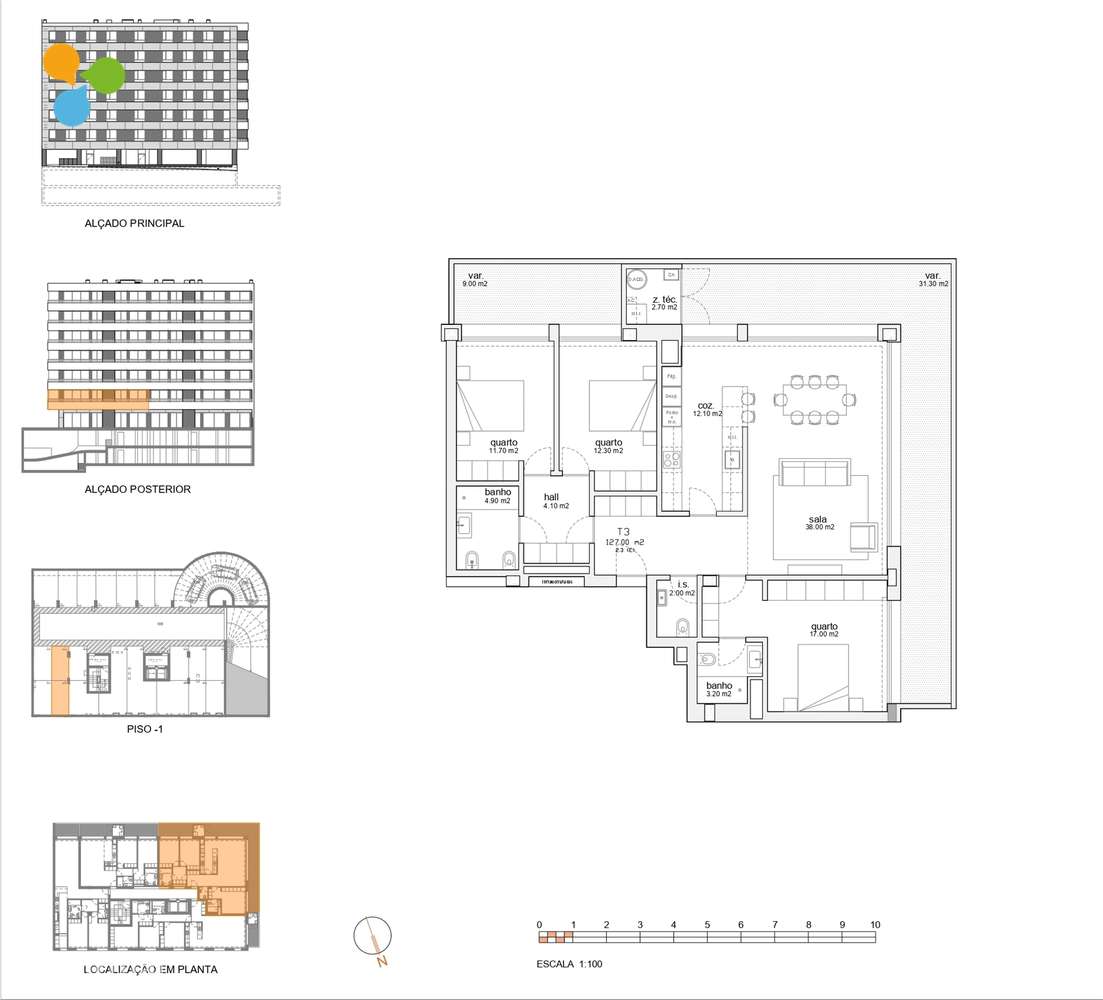 Apartamento T3 novo c/ varanda e 2 lugares de garagem-31