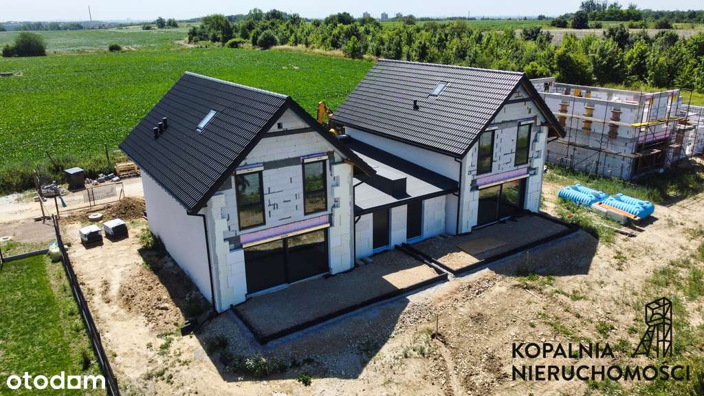 Bliźniak na działce 500 m2 - stan deweloperski