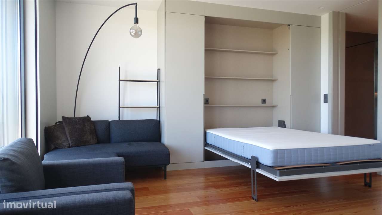 Apartamento T0 com terraço, Condomínio exclusivo junto Norteshopping-7