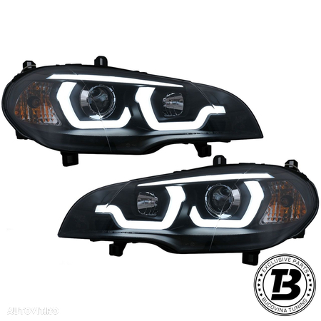 Faruri LED Angel Eyes DRL compatibile cu BMW X5 E70 - 1
