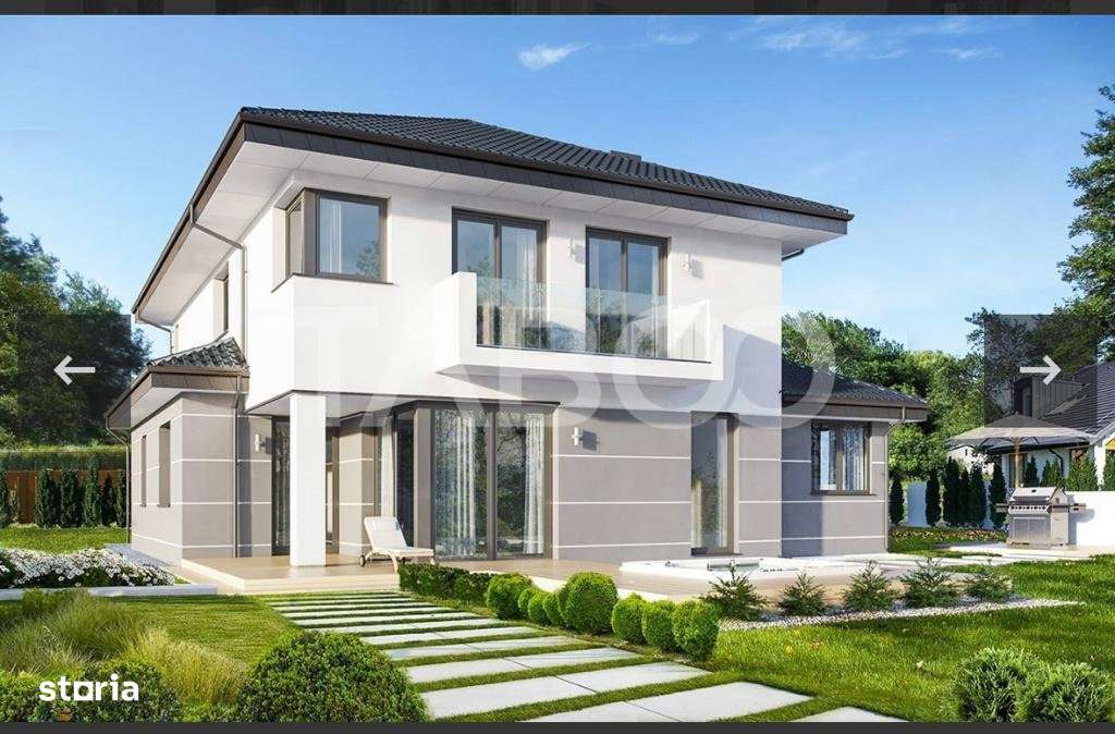 Casa individuala de vanzare cu teren, terasa, garaj si curte Selimbar - Imagine principală: 4/19