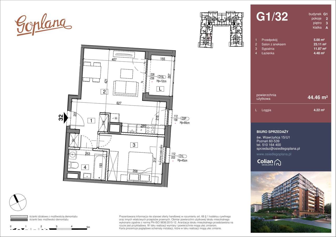 Osiedle Goplana | mieszkanie 2-pok. | G1/32 - Pełny obrazek: 2/7