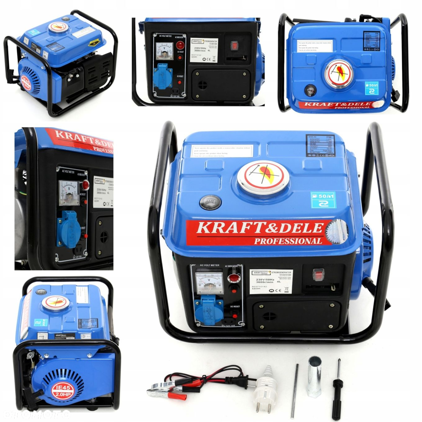 AGREGAT GENERATOR PRĄDU PRĄDOTWÓRCZY JEDNOFAZOWY 1200W 2-SUWOWY KRAFTDELE - 2