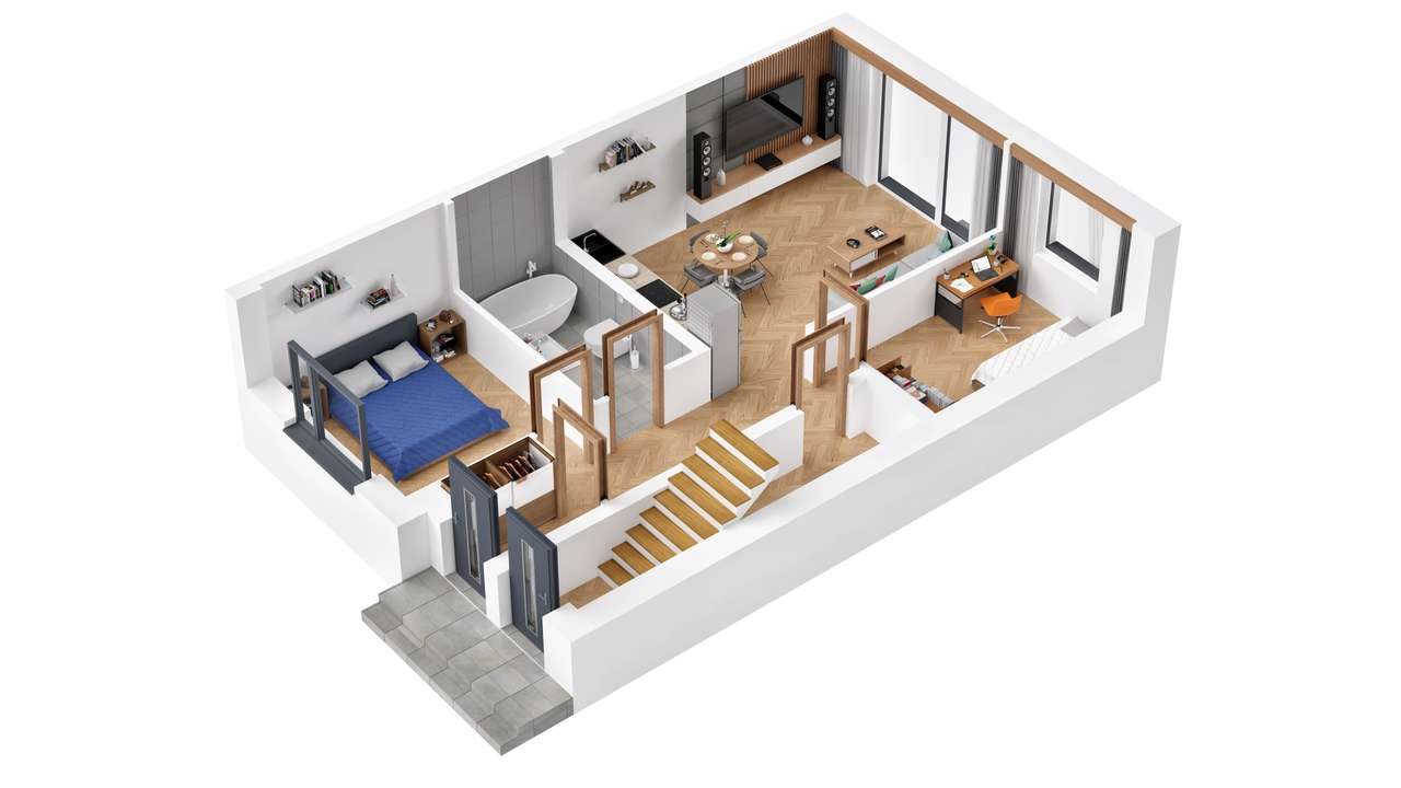 GOTOWE mieszkanie 61.68 m2. Duży ogródek !!! - Pełny obrazek: 3/8