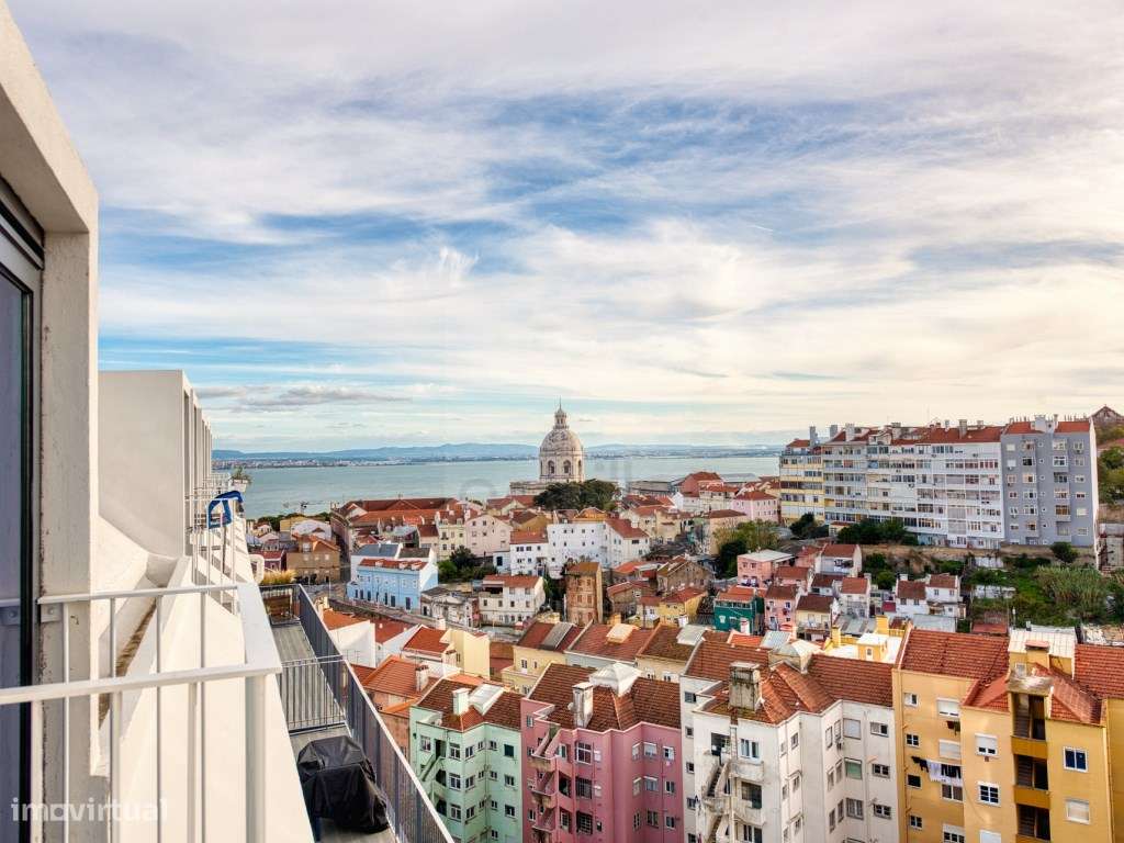 Penthouse T3 com vista rio, na Graça, em Lisboa - Grande imagem: 4/34