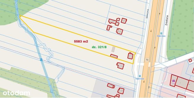 Działka Budowlano-rolna 5583 m2 Dąbrowa k/ Kielc