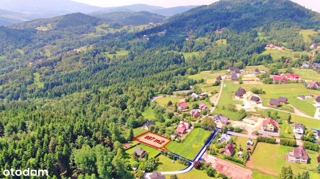 Widokowa działka budowlana w Beskidzie Żywieckim - Pełny obrazek: 4/12