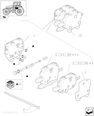 SEKCJA ZAWORU CNH 87701610 - 3