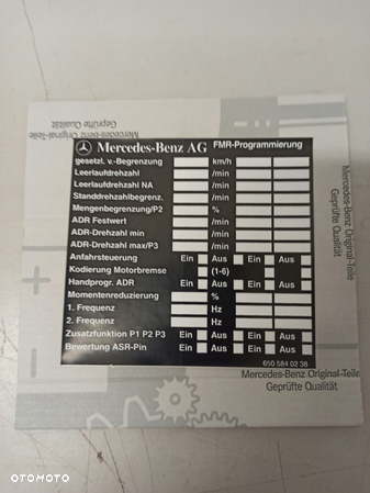 TABLICZKA ZNAMIONOWA NAKLEJKA MERCEDES A6505840238 ASO ORG - 1