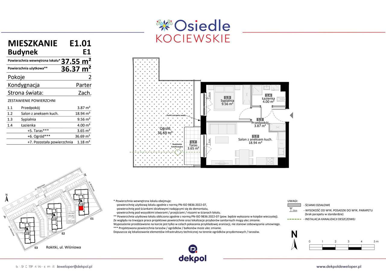 2-pokojowe mieszkanie 36m2 Bez Pośredników - Pełny obrazek: 2/7