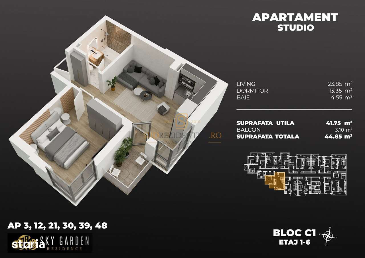 Apartament de tip studio, modern, 2 camere, acces facil metrou Berceni - Imagine principală: 4/20