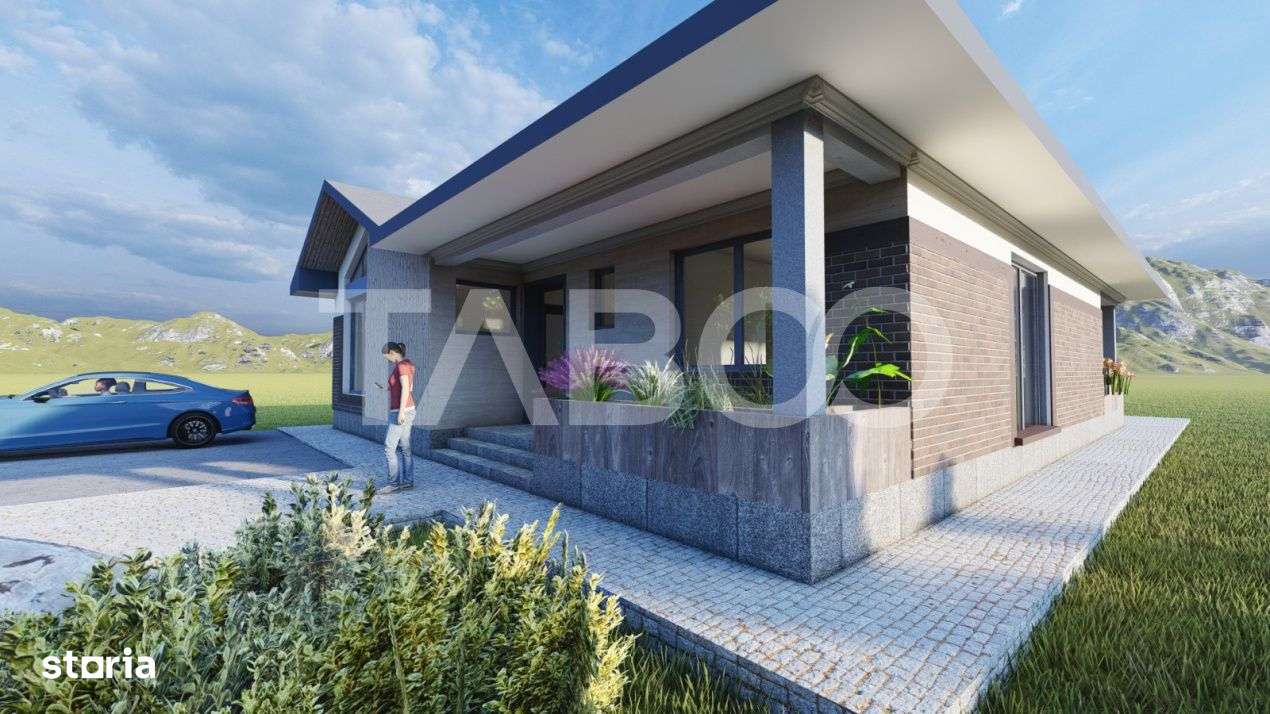 Casa deosebita de vanzare cu 3 camere Sura Mica Sibiu 500 mp teren - Imagine principală: 5/6