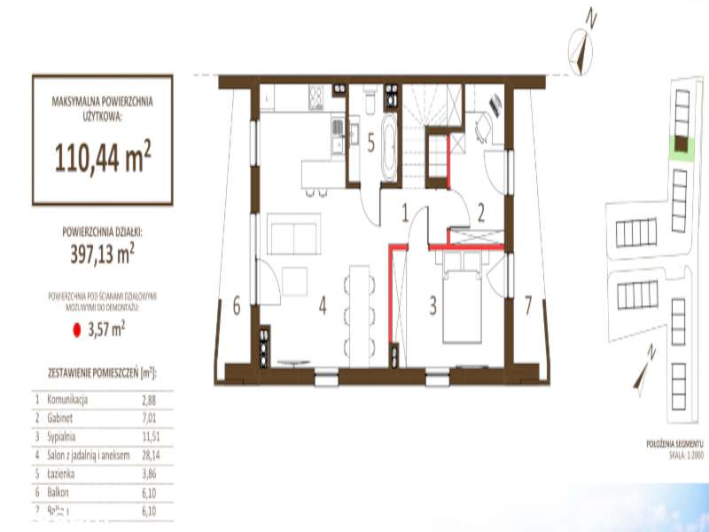 Ostatnie dwupoziomowe mieszkanie | 110 m² |Słocina-5