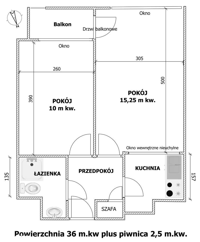 2 pokoje z balkonem, Mokotów | tramwaj 2 min | ciche, okna na podwórko - Pełny obrazek: 2/19