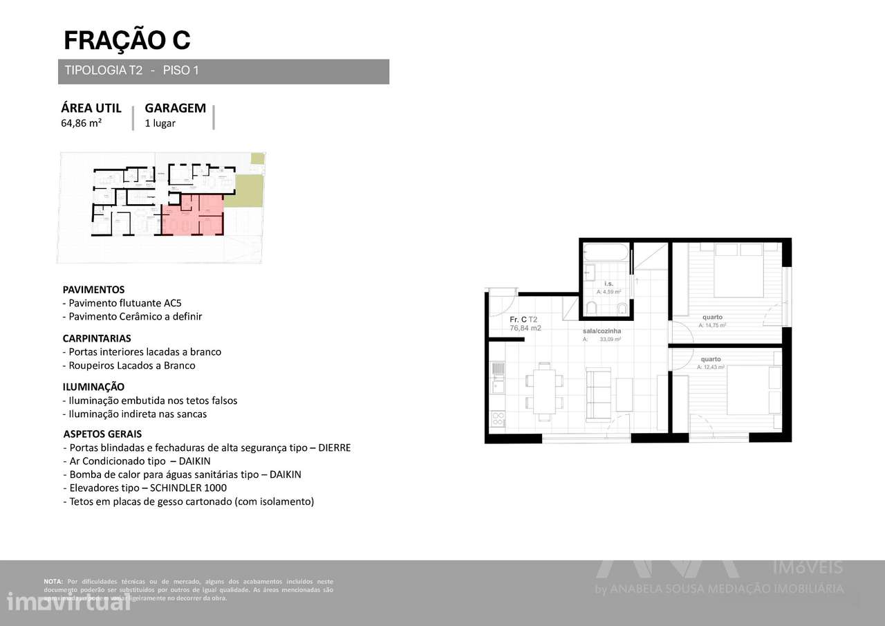 Apartamento T2 Venda em Viseu,Viseu-10