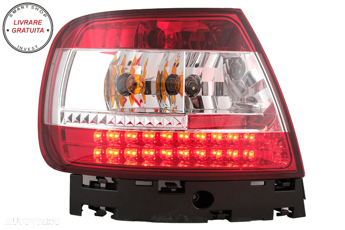 Stopuri LED Audi A4 B5 8D (1994-2000) Limousine Rosu Clar- livrare gratuita - 4