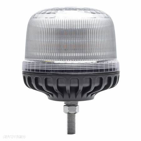 Girofar cu sticla alba prindere pe SURUB 24LED 12/24V IP66 - 6