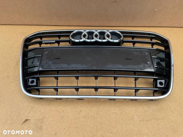 AUDI A6 C7 QUATTRO PRZED LIFT CHROM ORYGINALNA ATRAPA PRZEDNIEGO ZDERZAKA GRILL PRZEDNI ŁADNY ZNACZEK PDC 4G0853653 - 4