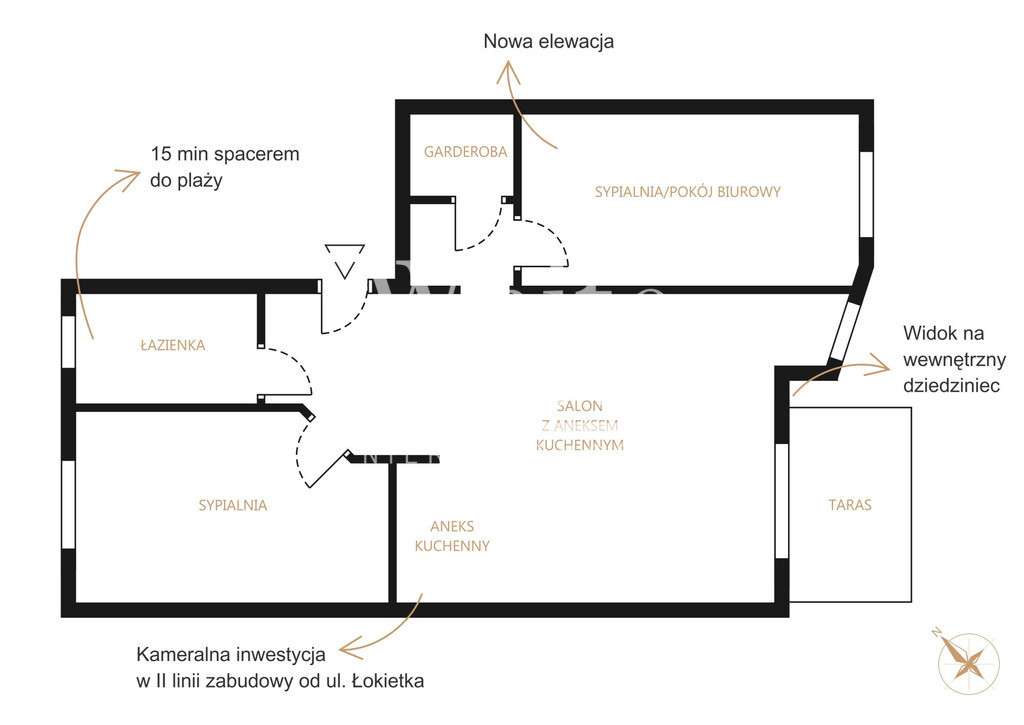Stylowe 3 pokoje z balkonem, cisza, Dolny Sopot - Pełny obrazek: 4/20