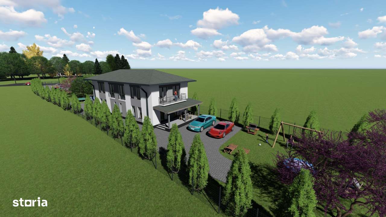 Tautii-Magheraus  – casa noua tip duplex, P+E, semifinisata, teren 500-5