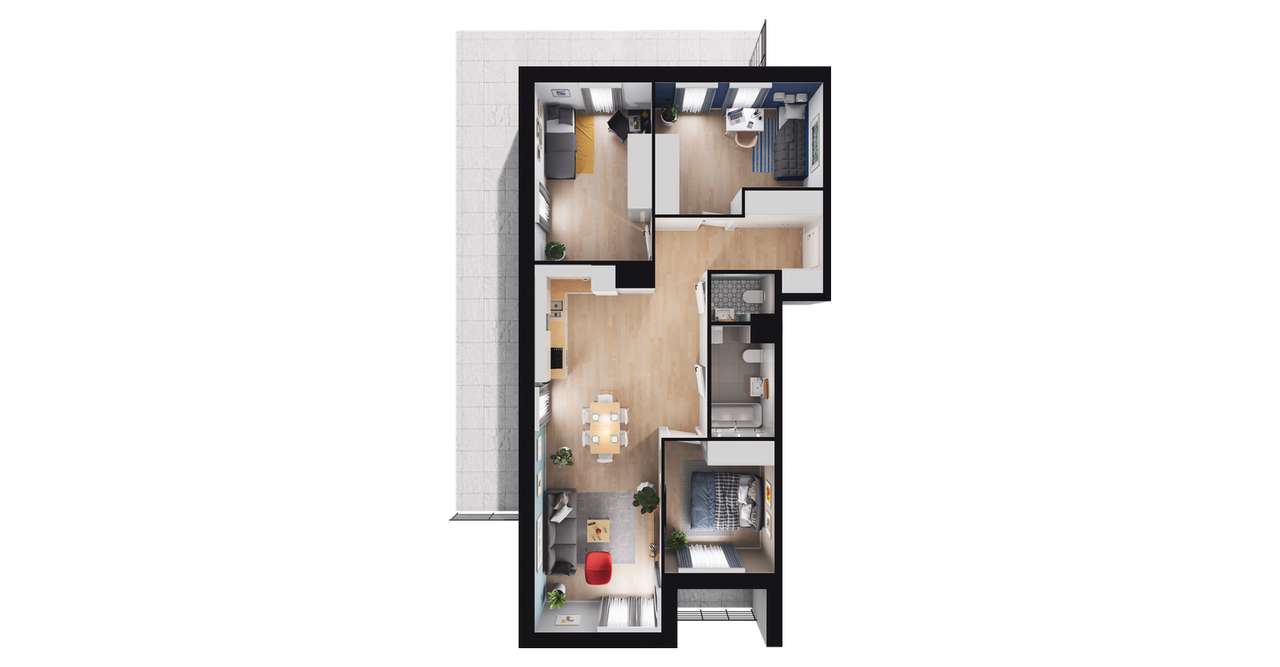 Stara Cegielnia Mielec | mieszkanie 4-pok. | D_M1 - Pełny obrazek: 3/9