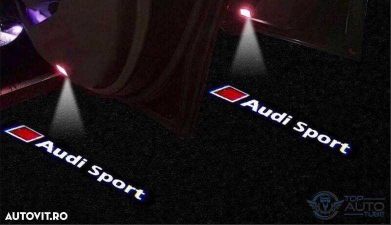 Set lampi led cu proiector logo Audi Sport A3 A4 A5 A6 A7 A8 Q3 Q5 Q7 - 7