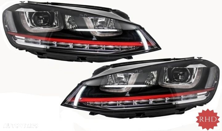 Faruri 3D LED R20 GTI Design Semnal Dinamic LED Tuning Volkswagen VW - 1