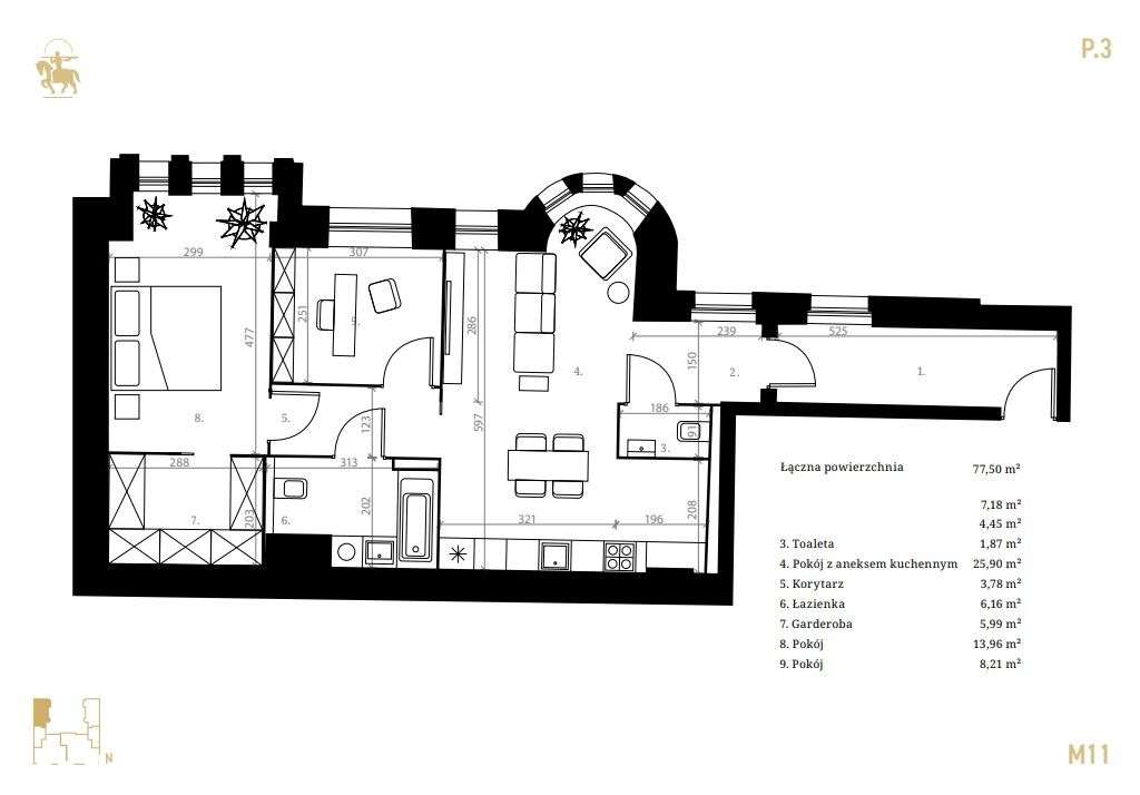 Dworcowa 67 - Apartament M11 - Pełny obrazek: 2/18