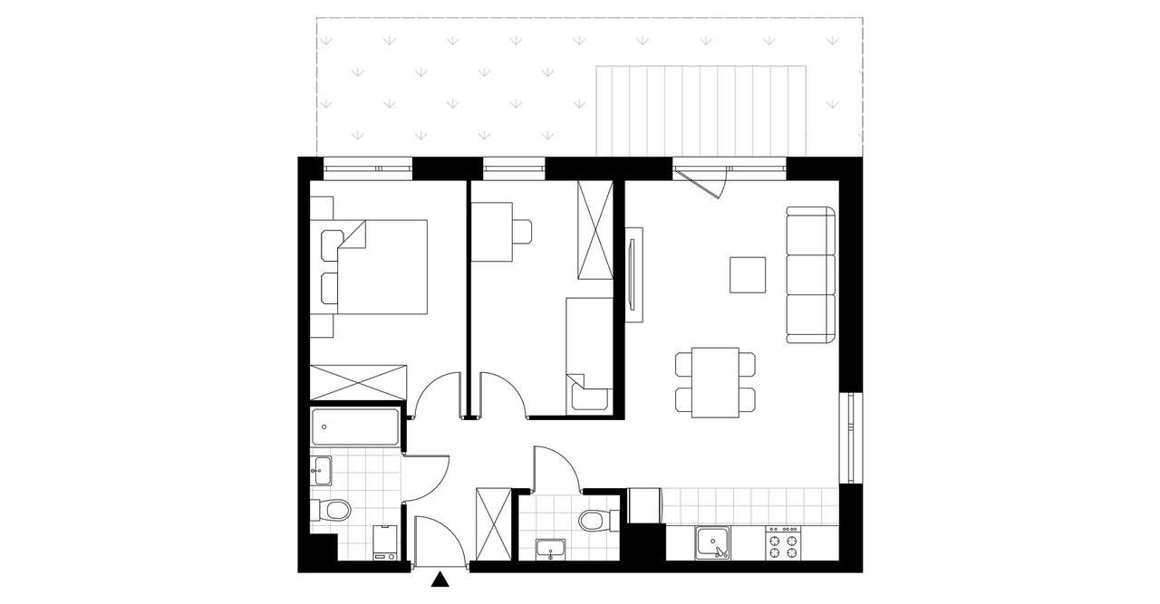 3-pokojowe mieszkanie 57m2 + ogródek Bezpośrednio - Pełny obrazek: 3/8
