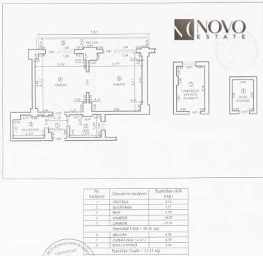 2 Camere | Universitate | 1984 | Centrala | Boxa pe Etaj - Imagine principală: 1/6