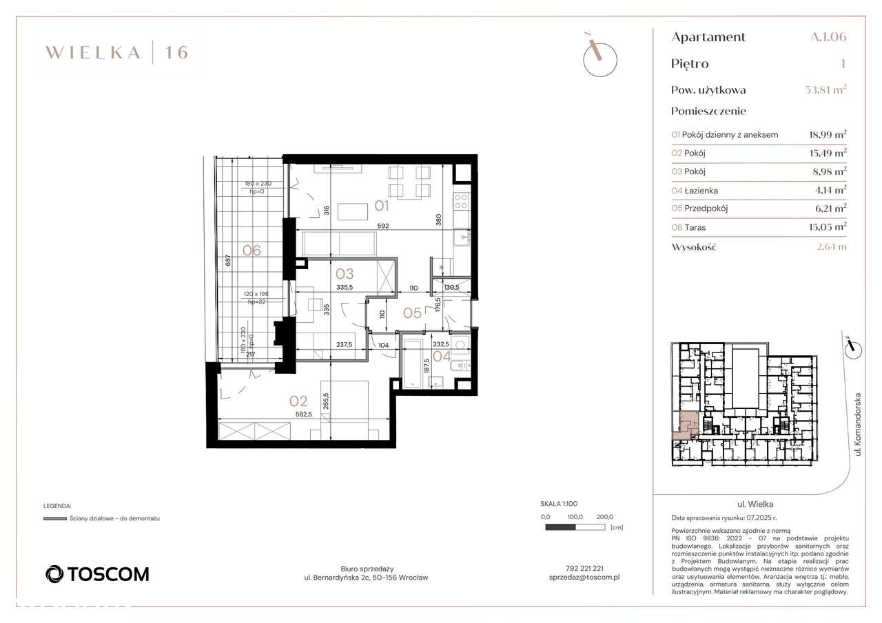 3-pokojowe mieszkanie 53m2 + taras Bez Pośredników - Pełny obrazek: 3/10